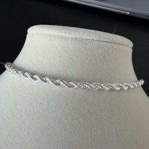 NEW 925 Sterling Silver Rope Chain bracelet